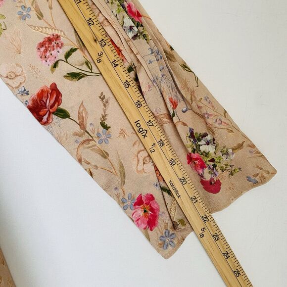 Marella Midi Floral Dress 10 Multicolor Pleated Long Sleeve Romantic Dreamy - Picture 8 of 11